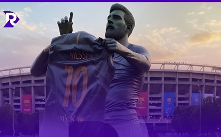 ڕوونوێنی لە یەکەم پەیکەری لیۆنێل مێسی لە کامپ نۆ